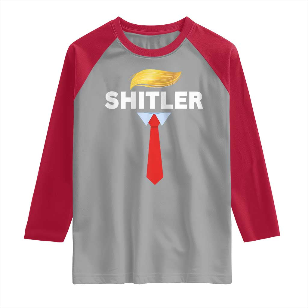 Funny Political Satire Raglan Shirt Sarcastic Political Parody TS02 Sport Gray Red Print Your Wear