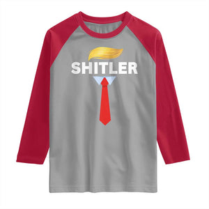 Funny Political Satire Raglan Shirt Sarcastic Political Parody TS02 Sport Gray Red Print Your Wear