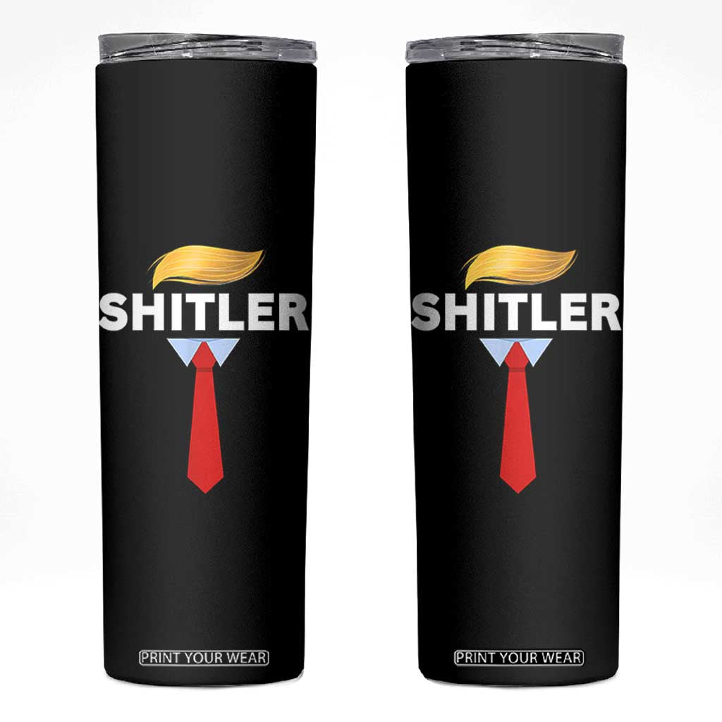 Funny Political Satire Skinny Tumbler Sarcastic Political Parody TS02 Black Print Your Wear