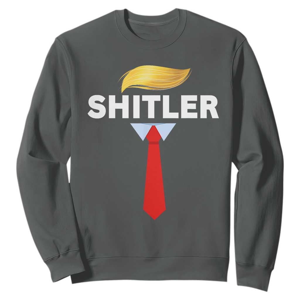 Funny Political Satire Sweatshirt Sarcastic Political Parody TS02 Dark Heather Print Your Wear