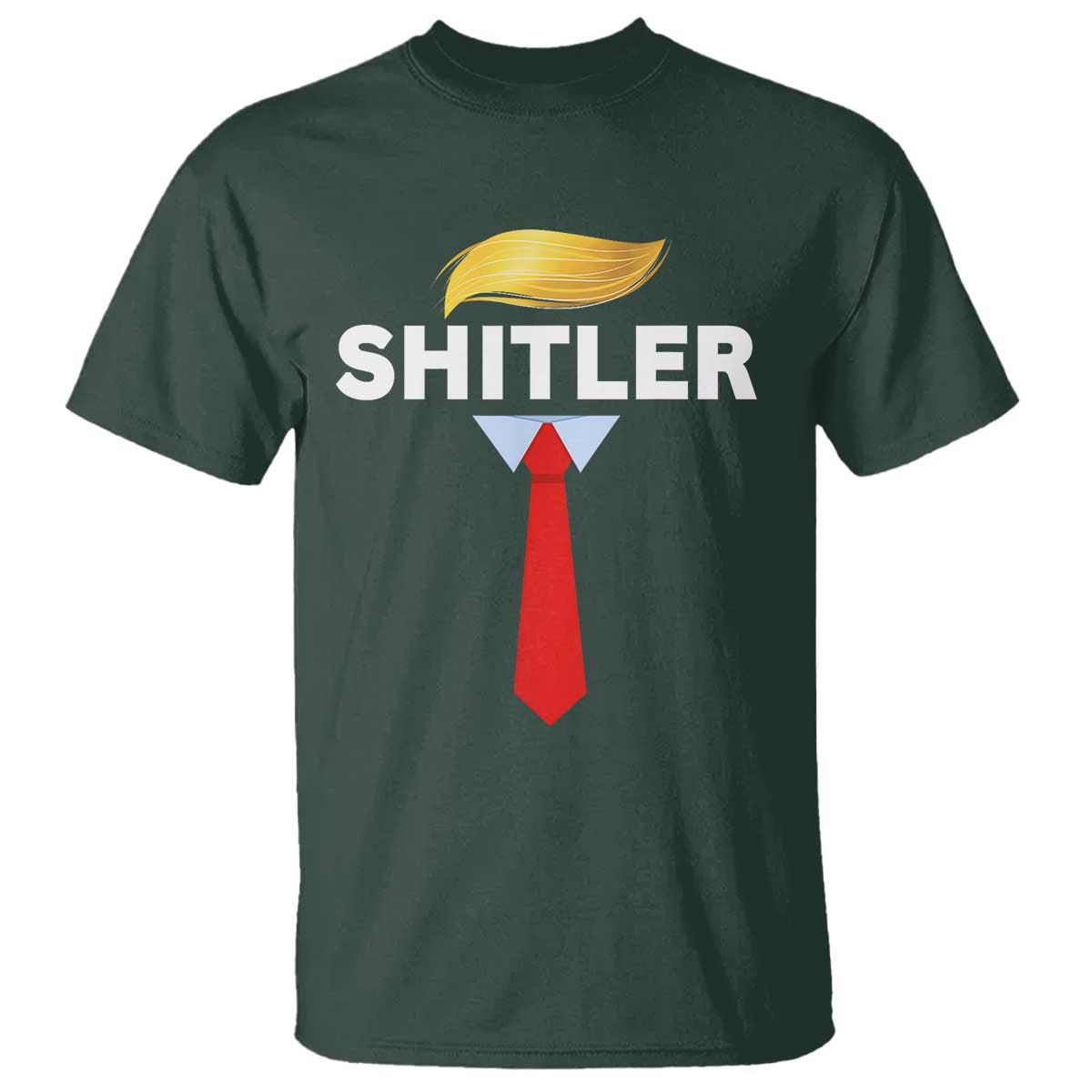 Funny Political Satire T Shirt Sarcastic Political Parody TS02 Dark Forest Green Print Your Wear
