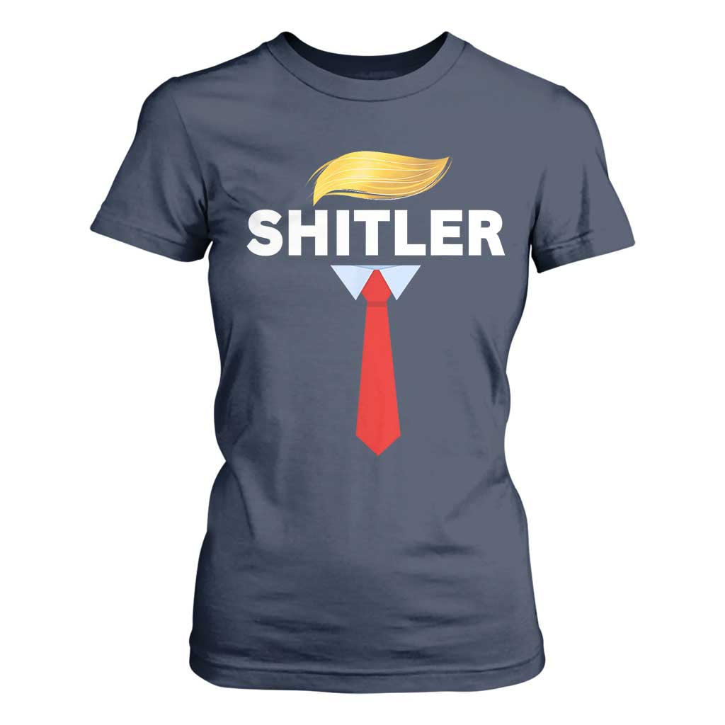 Funny Political Satire T Shirt For Women Sarcastic Political Parody TS02 Navy Print Your Wear