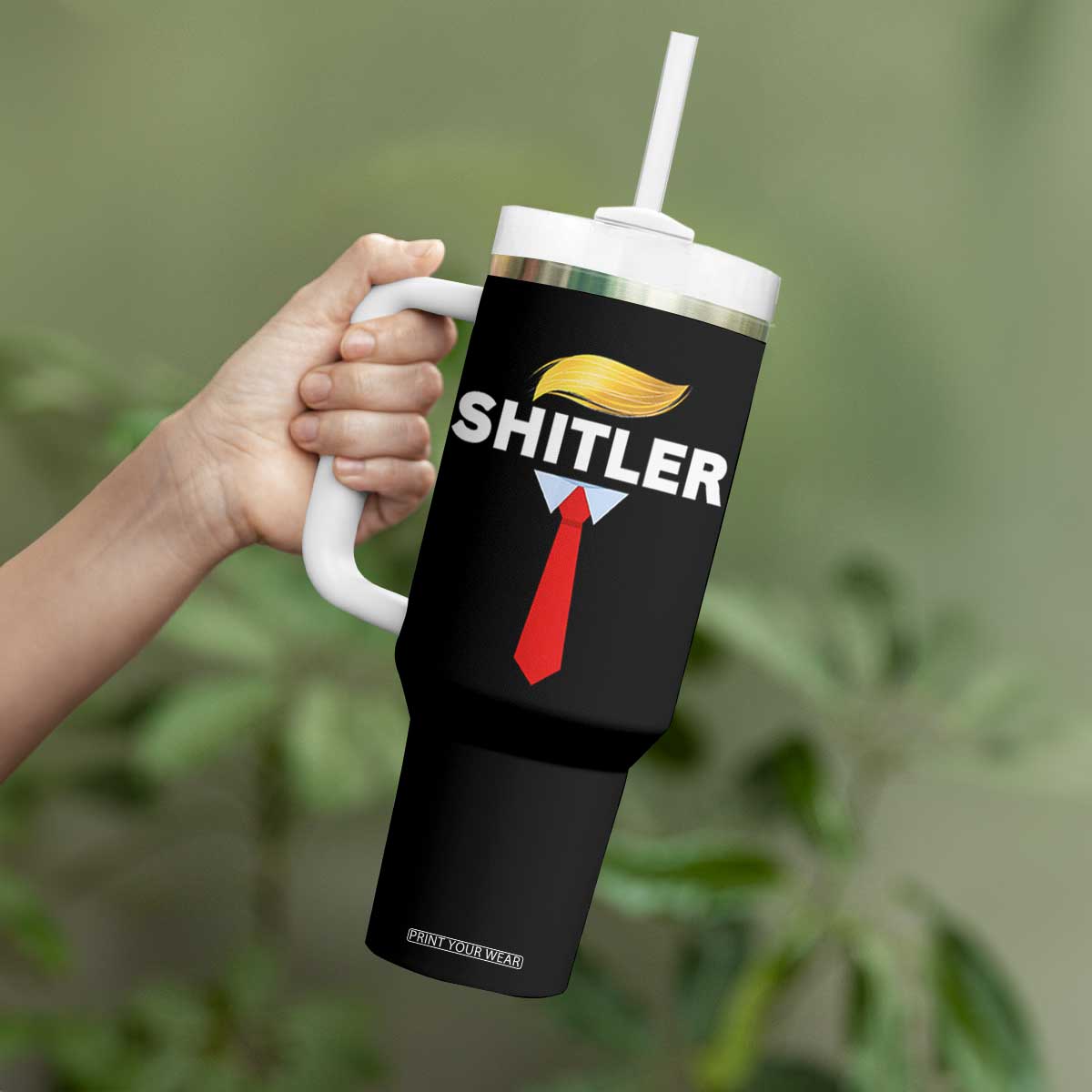 Funny Political Satire Tumbler With Handle Sarcastic Political Parody TS02 Print Your Wear