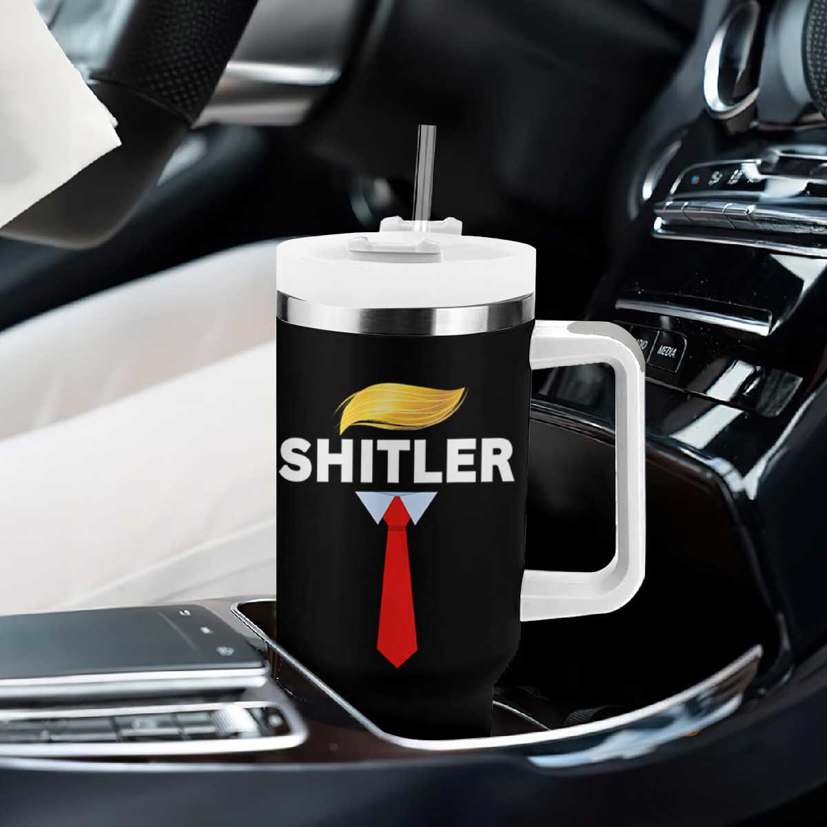 Funny Political Satire Tumbler With Handle Sarcastic Political Parody TS02 Print Your Wear