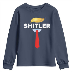 Funny Political Satire Youth Sweatshirt Sarcastic Political Parody TS02 Navy Print Your Wear
