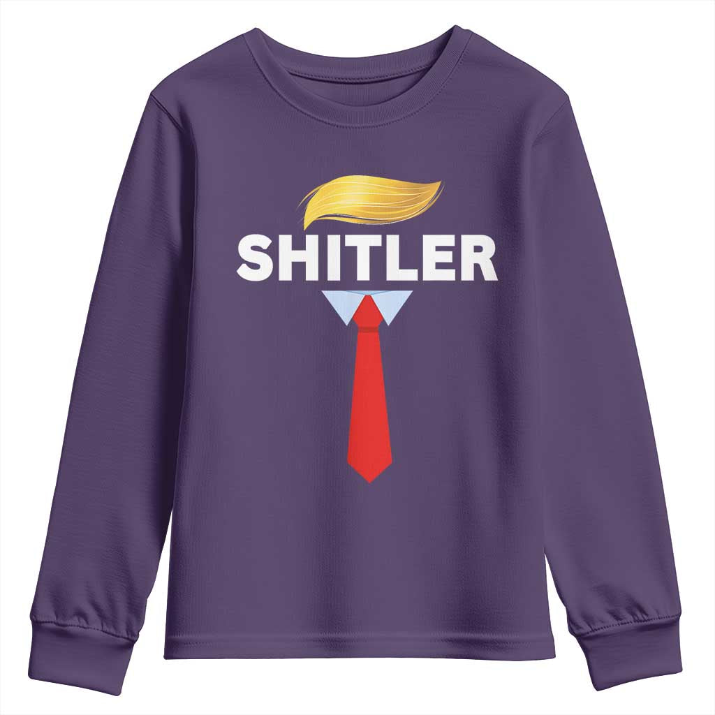 Funny Political Satire Youth Sweatshirt Sarcastic Political Parody TS02 Purple Print Your Wear