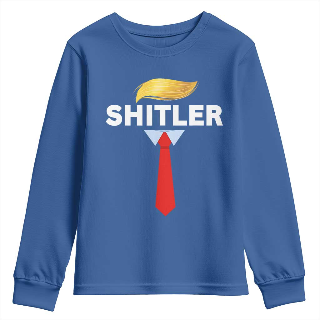 Funny Political Satire Youth Sweatshirt Sarcastic Political Parody TS02 Royal Blue Print Your Wear