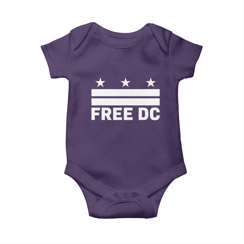 Free DC Baby Onesie Defend Washington D.C. Statehood Politics TS02 Purple Print Your Wear