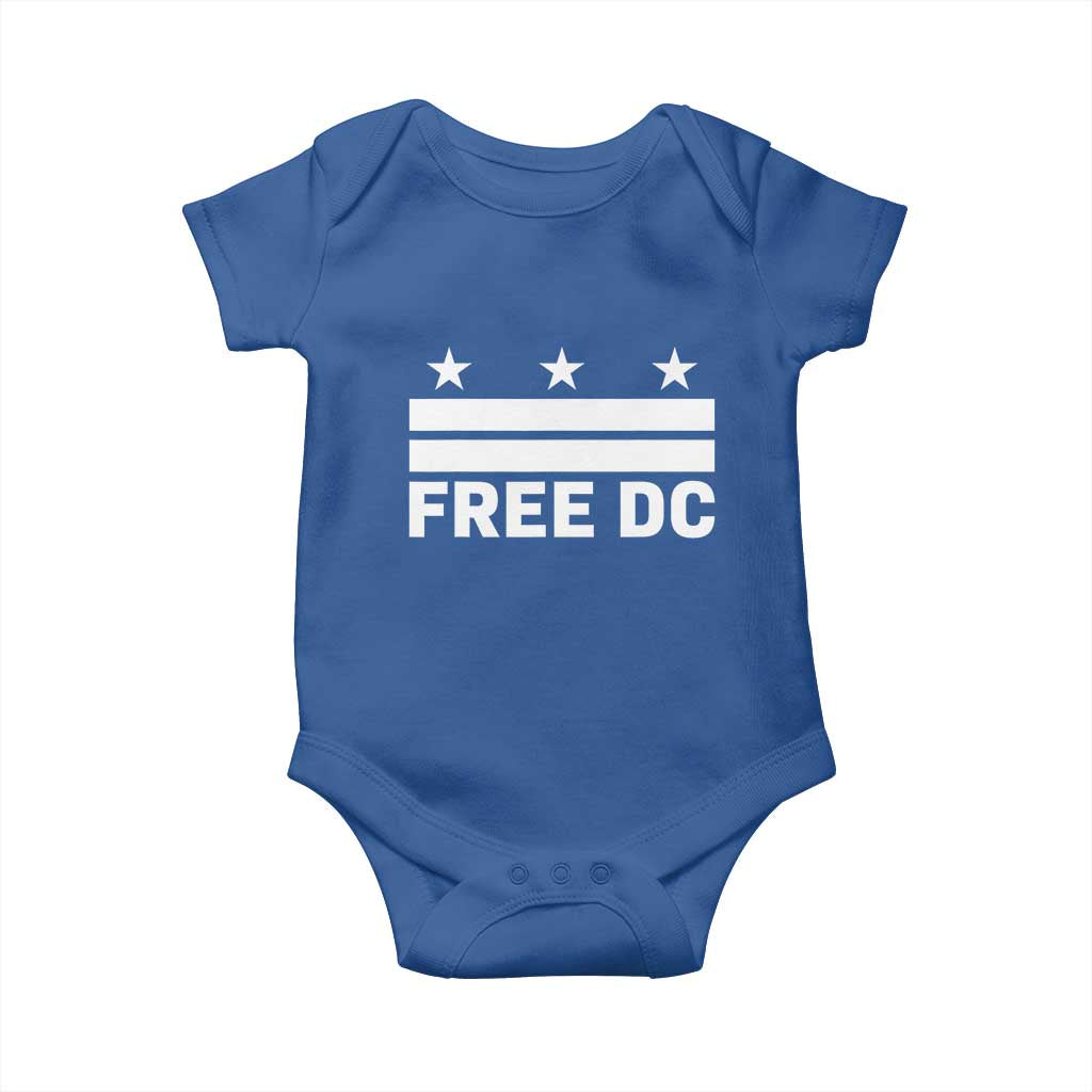 Free DC Baby Onesie Defend Washington D.C. Statehood Politics TS02 Royal Blue Print Your Wear