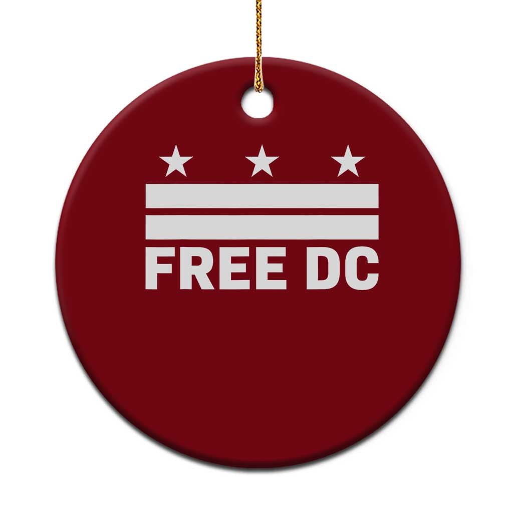 Free DC Ceramic Ornament Defend Washington D.C. Statehood Politics TS02 1pc Red Print Your Wear