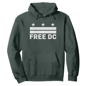 Free DC Hoodie Defend Washington D.C. Statehood Politics TS02 Dark Forest Green Print Your Wear