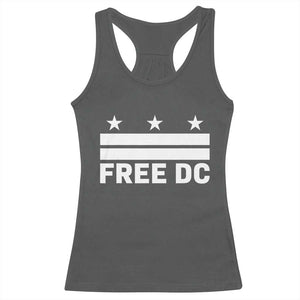 Free DC Racerback Tank Top Defend Washington D.C. Statehood Politics TS02 Dark Heather Print Your Wear