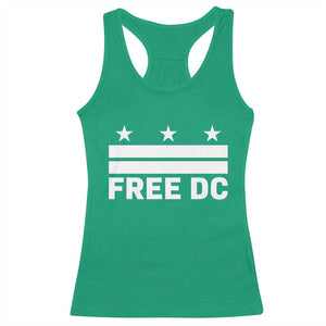Free DC Racerback Tank Top Defend Washington D.C. Statehood Politics TS02 Irish Green Print Your Wear