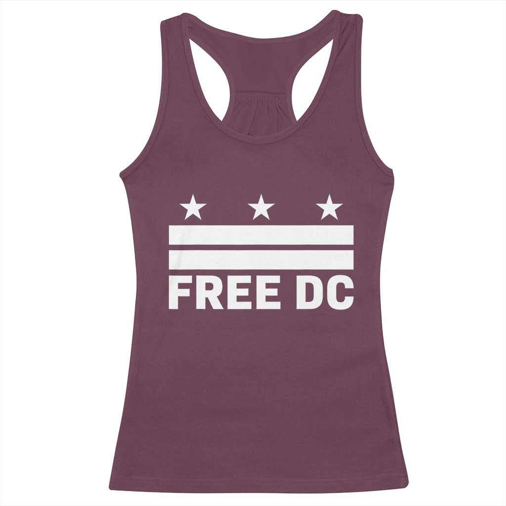 Free DC Racerback Tank Top Defend Washington D.C. Statehood Politics TS02 Maroon Print Your Wear