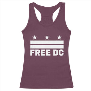 Free DC Racerback Tank Top Defend Washington D.C. Statehood Politics TS02 Maroon Print Your Wear