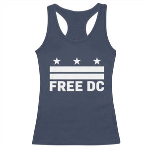 Free DC Racerback Tank Top Defend Washington D.C. Statehood Politics TS02 Navy Print Your Wear
