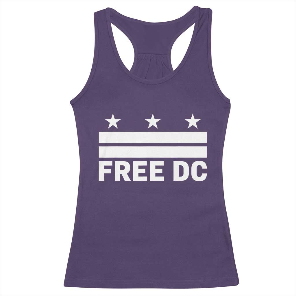 Free DC Racerback Tank Top Defend Washington D.C. Statehood Politics TS02 Purple Print Your Wear