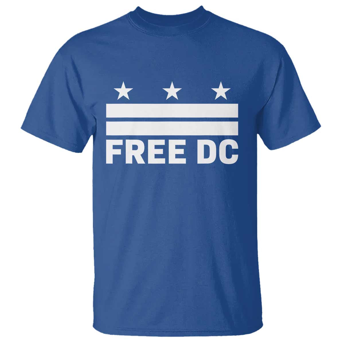 Free DC T Shirt Defend Washington D.C. Statehood Politics TS02 Royal Blue Print Your Wear