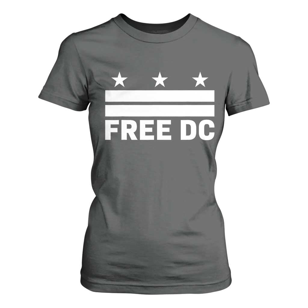 Free DC T Shirt For Women Defend Washington D.C. Statehood Politics TS02 Dark Heather Print Your Wear