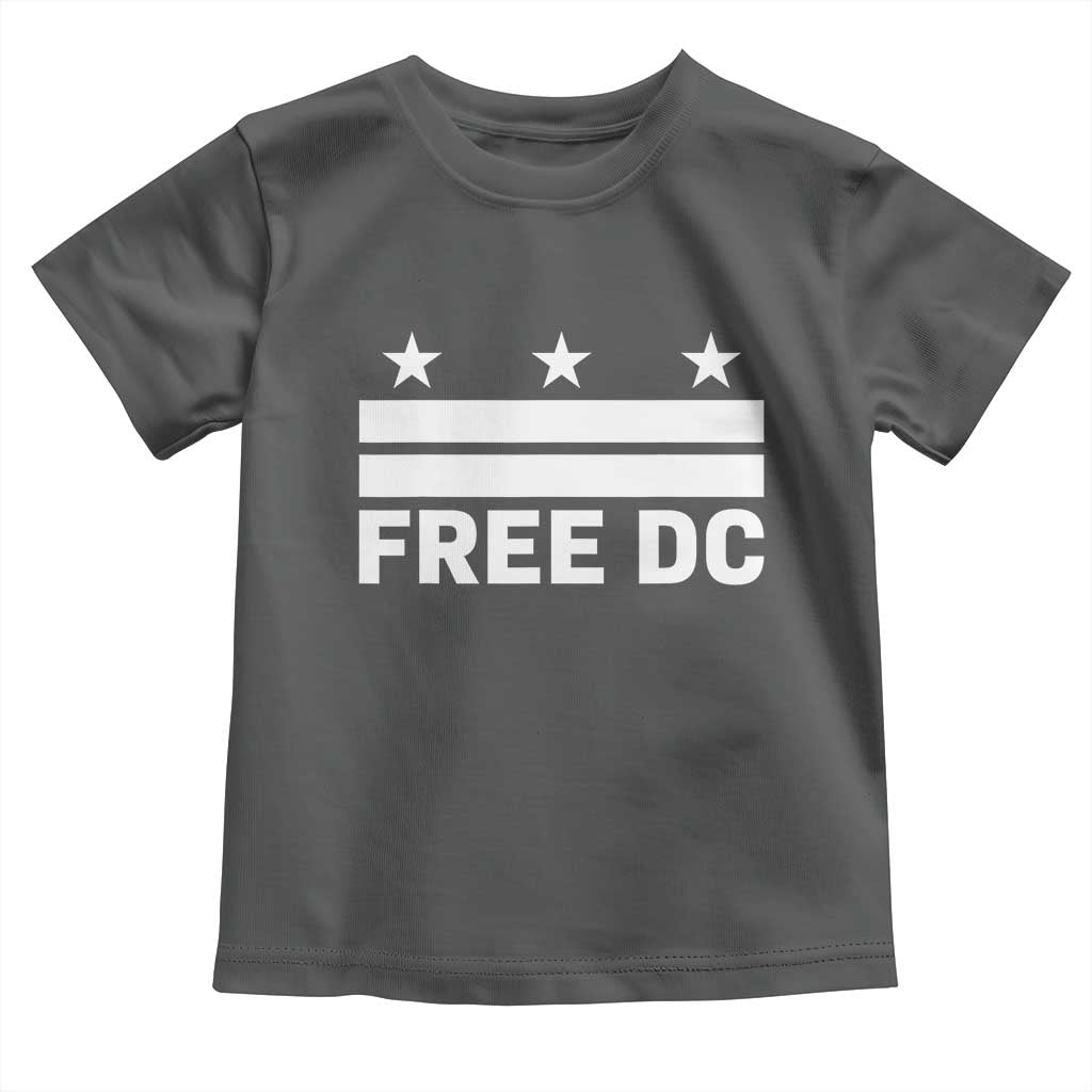 Free DC Toddler T Shirt Defend Washington D.C. Statehood Politics TS02 Dark Heather Print Your Wear