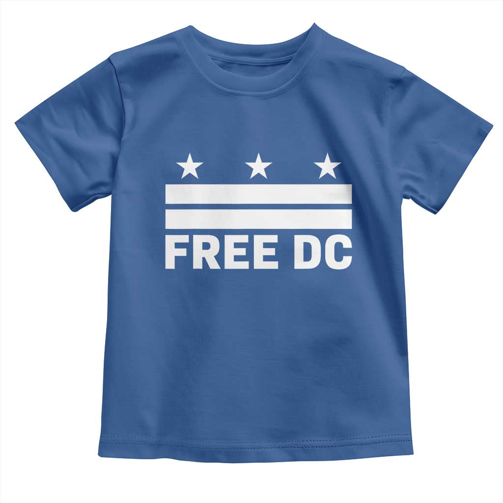Free DC Toddler T Shirt Defend Washington D.C. Statehood Politics TS02 Royal Blue Print Your Wear