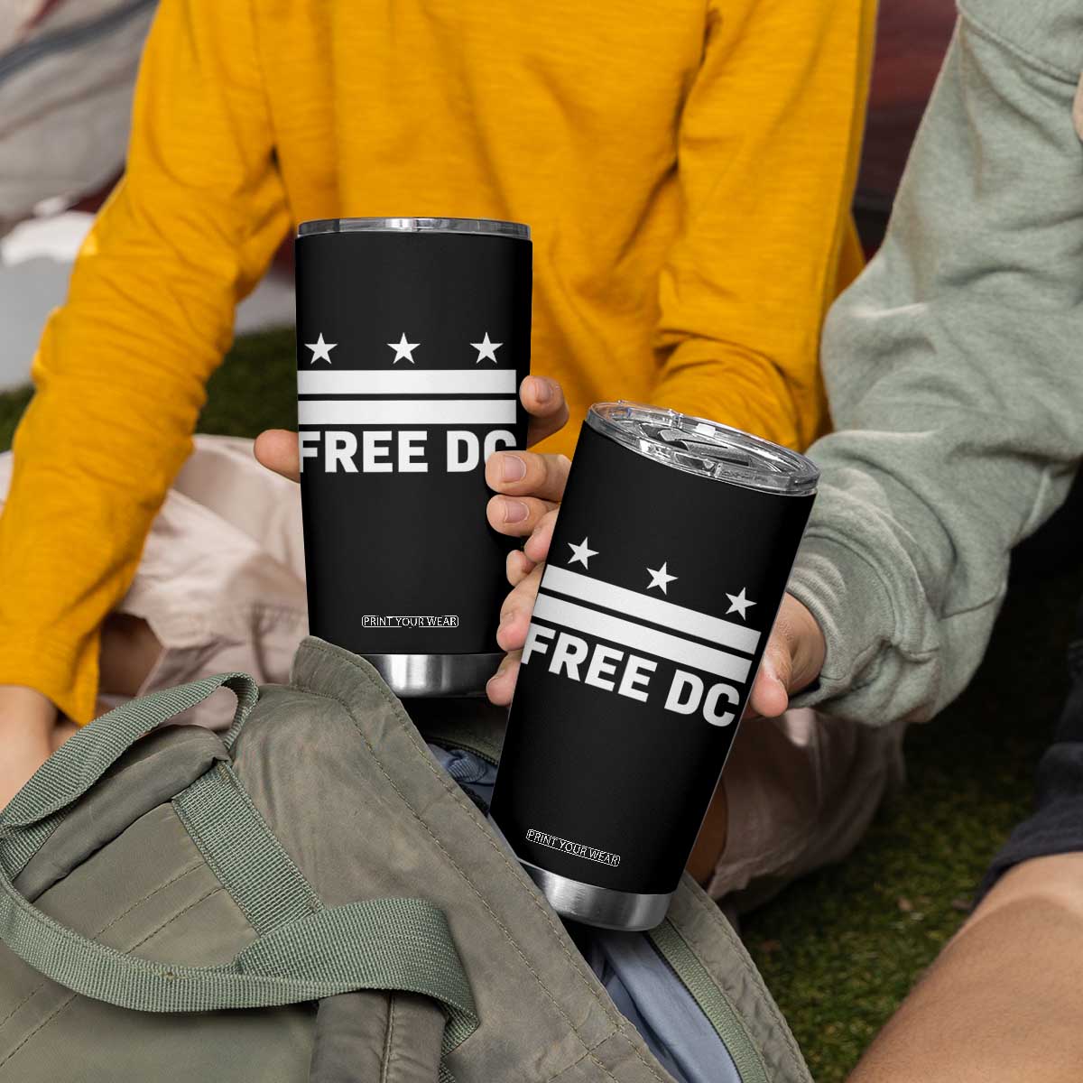 Free DC Tumbler Cup Defend Washington D.C. Statehood Politics TS02 Print Your Wear