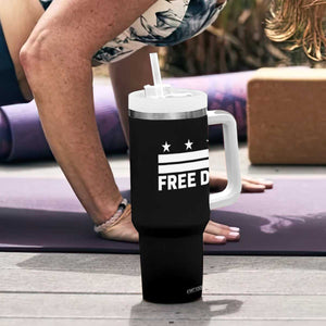 Free DC Tumbler With Handle Defend Washington D.C. Statehood Politics TS02 Print Your Wear