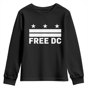 Free DC Youth Sweatshirt Defend Washington D.C. Statehood Politics TS02 Black Print Your Wear