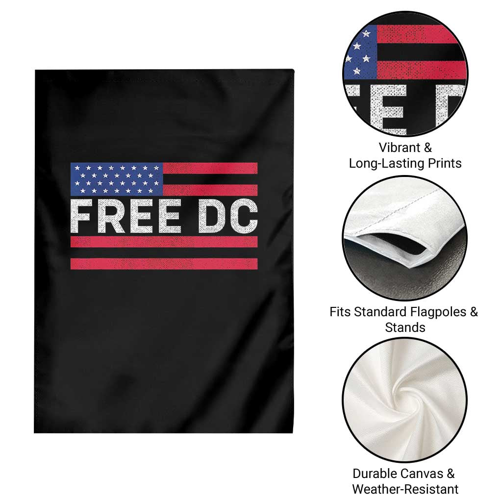 Free DC Patriotic Garden Flag Defend Washington D.C. Statehood American Flag TS02 Print Your Wear