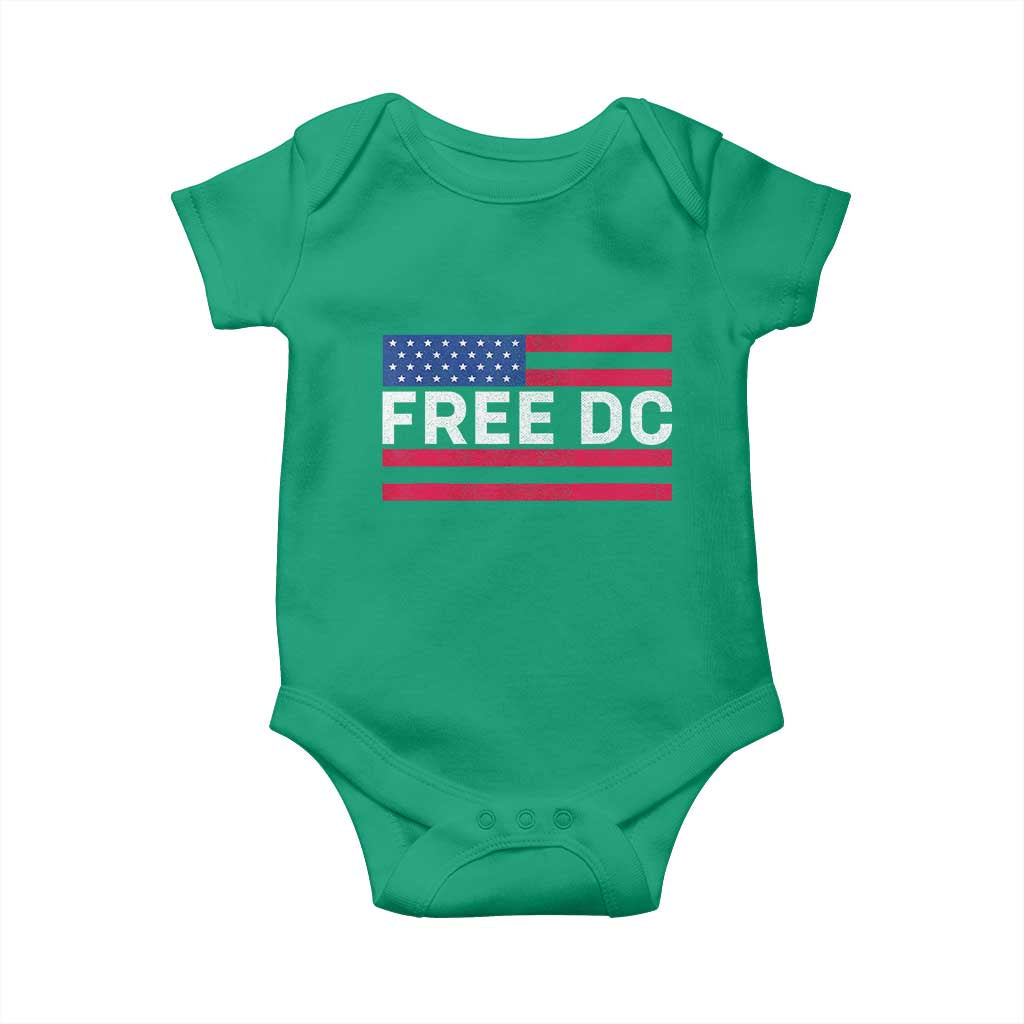 Free DC Patriotic Baby Onesie Defend Washington D.C. Statehood American Flag TS02 Irish Green Print Your Wear