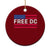 Free DC Patriotic Ceramic Ornament Defend Washington D.C. Statehood American Flag TS02 1pc Red Print Your Wear