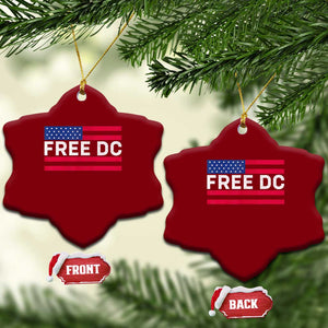 Free DC Patriotic Ceramic Ornament Defend Washington D.C. Statehood American Flag TS02 Print Your Wear