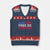 Free DC Patriotic V-Neck Knit Sweater Vest Defend Washington D.C. Statehood American Flag TS02 Navy Red Print Your Wear