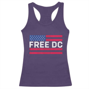 Free DC Patriotic Racerback Tank Top Defend Washington D.C. Statehood American Flag TS02 Purple Print Your Wear