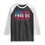 Free DC Patriotic Raglan Shirt Defend Washington D.C. Statehood American Flag TS02 Black White Print Your Wear