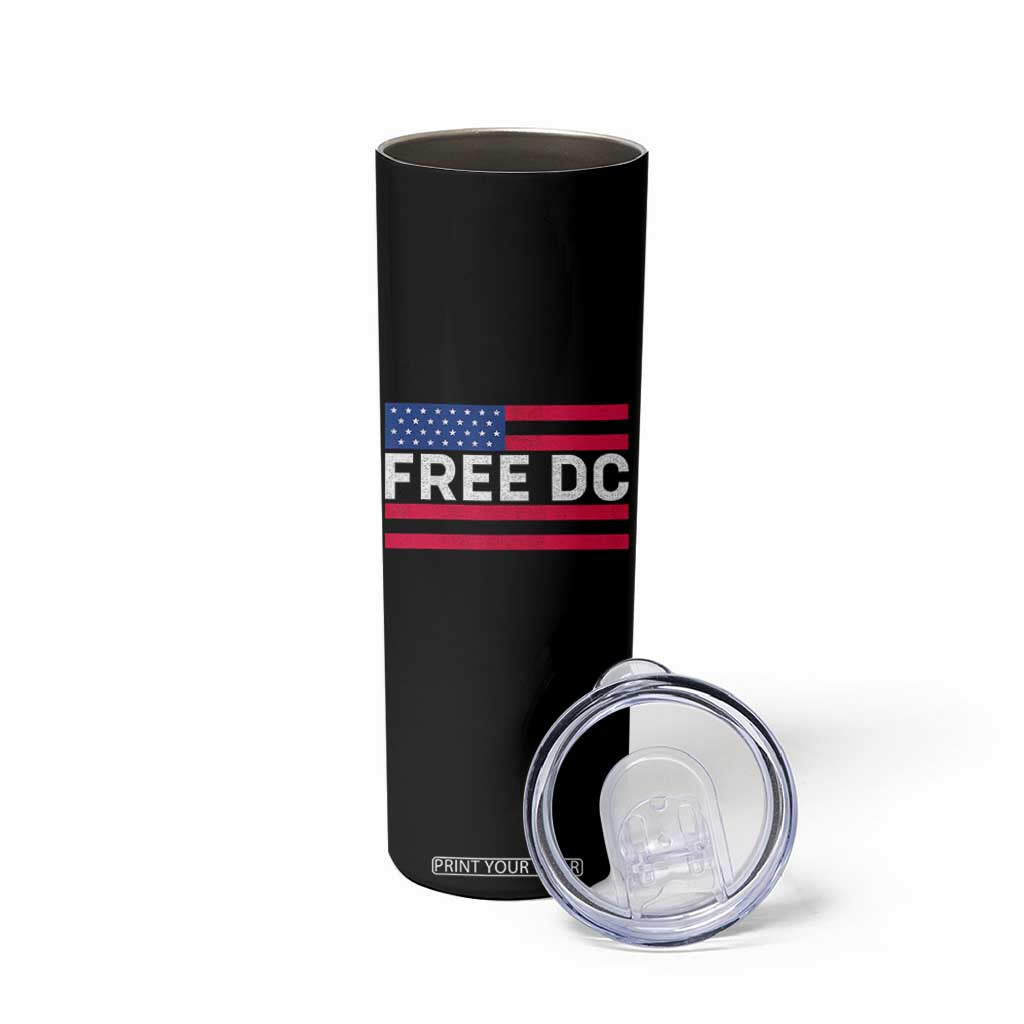 Free DC Patriotic Skinny Tumbler Defend Washington D.C. Statehood American Flag TS02 Print Your Wear
