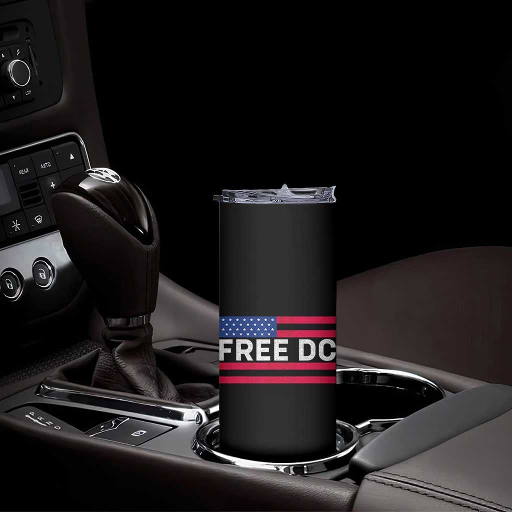 Free DC Patriotic Skinny Tumbler Defend Washington D.C. Statehood American Flag TS02 Print Your Wear