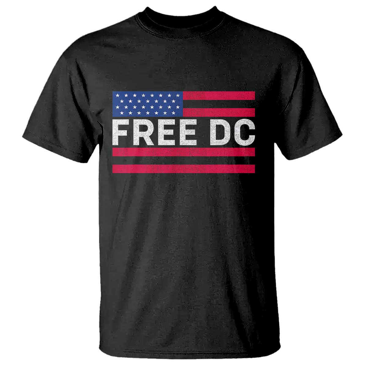 Free DC Patriotic T Shirt Defend Washington D.C. Statehood American Flag TS02 Black Print Your Wear