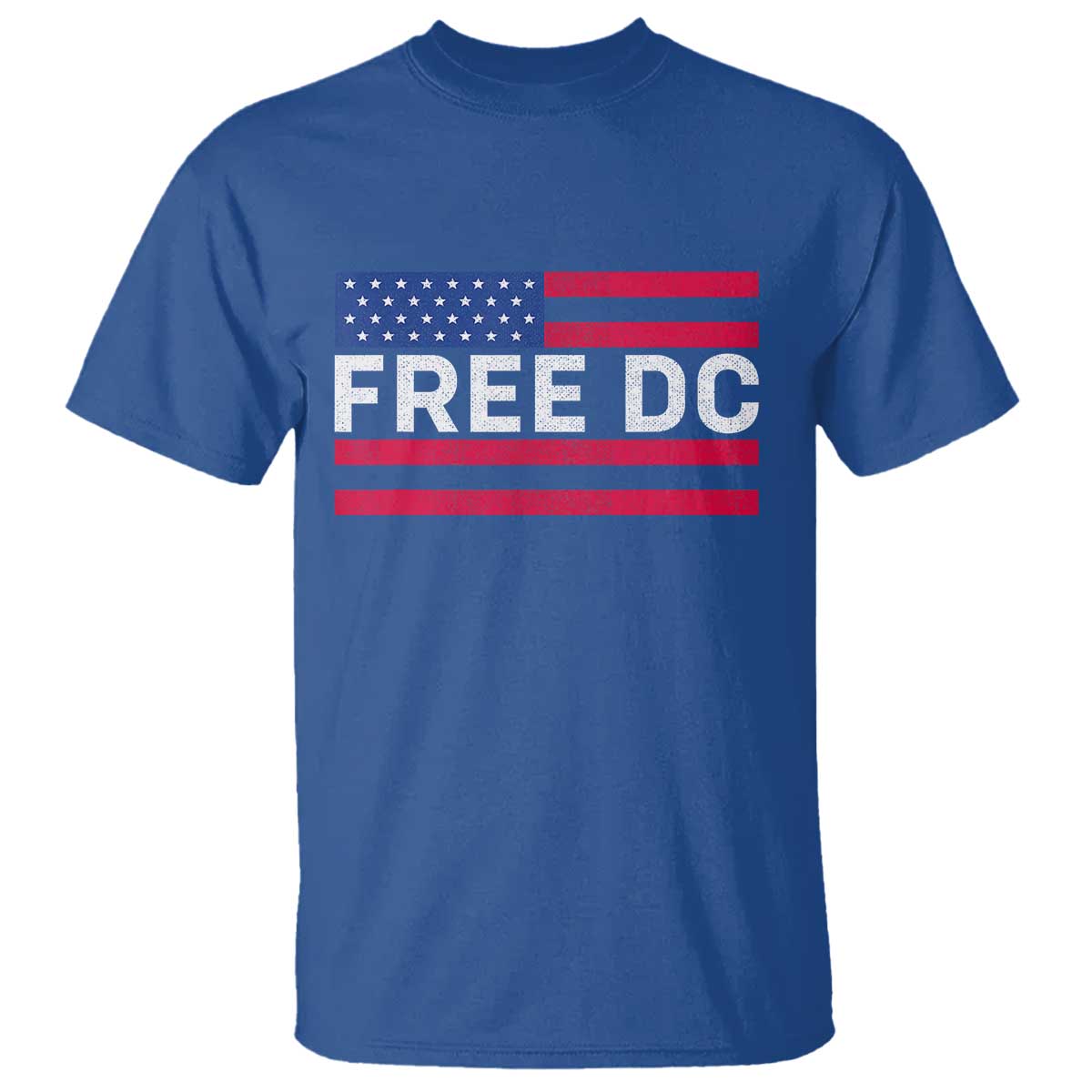 Free DC Patriotic T Shirt Defend Washington D.C. Statehood American Flag TS02 Royal Blue Print Your Wear
