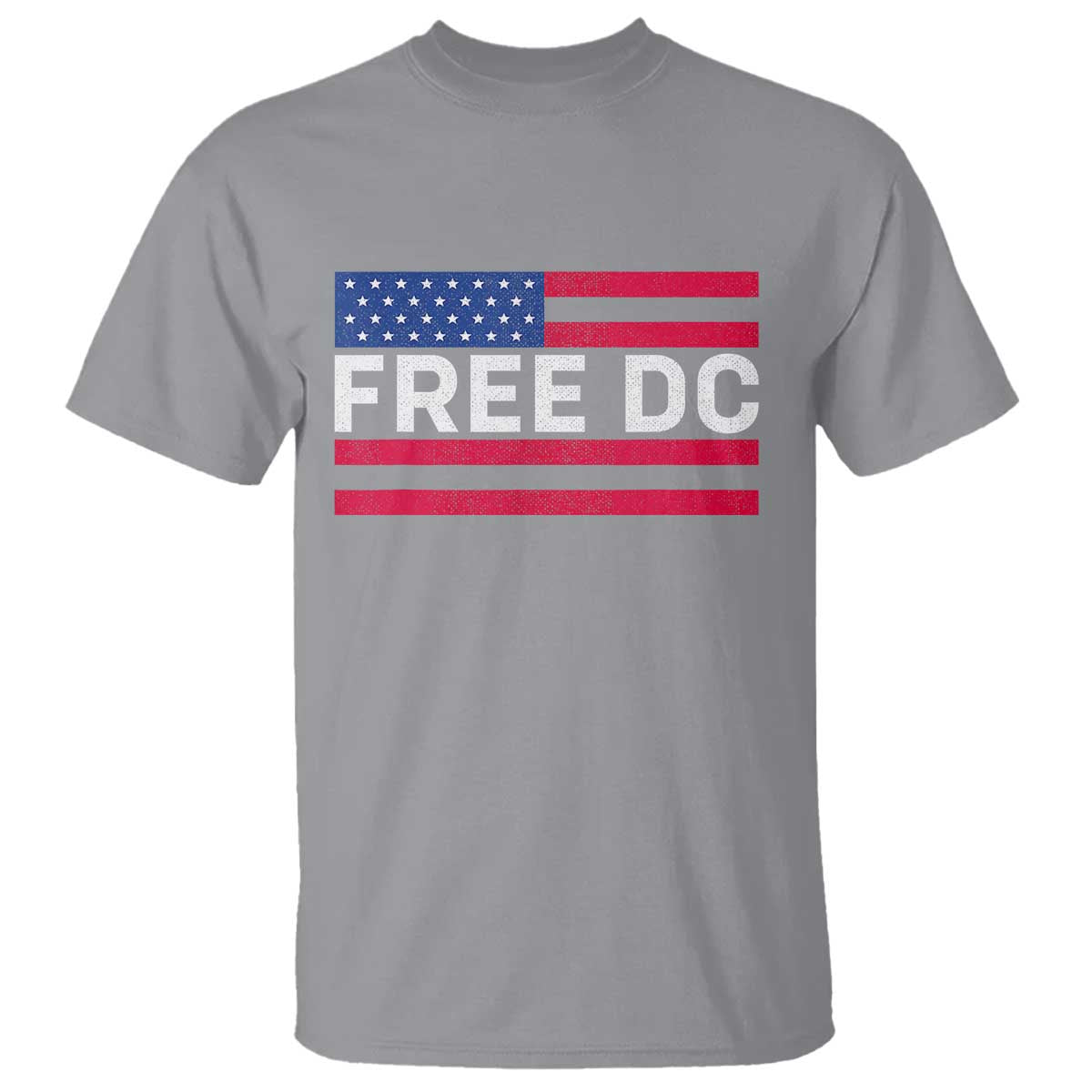 Free DC Patriotic T Shirt Defend Washington D.C. Statehood American Flag TS02 Sport Gray Print Your Wear