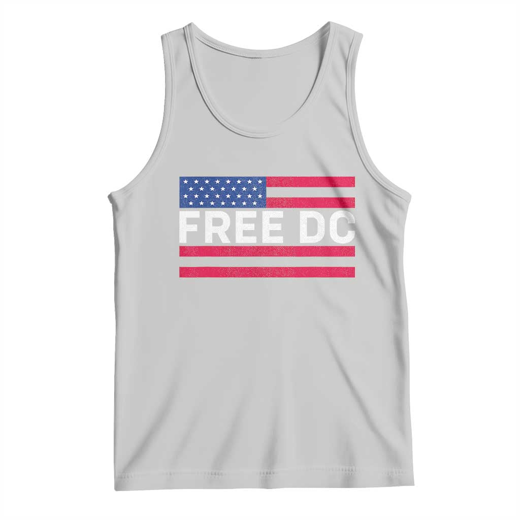 Free DC Patriotic Tank Top Defend Washington D.C. Statehood American Flag TS02 Ash Print Your Wear