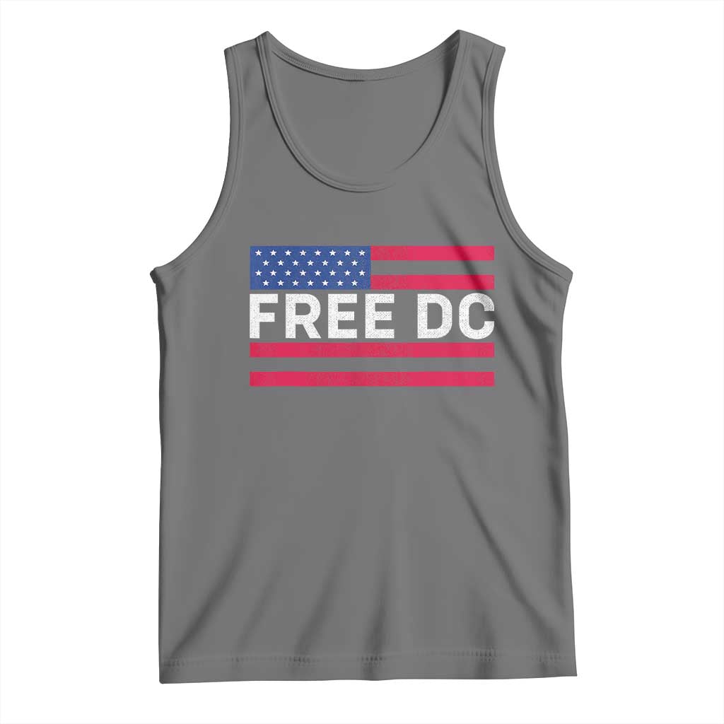 Free DC Patriotic Tank Top Defend Washington D.C. Statehood American Flag TS02 Black Heather Print Your Wear