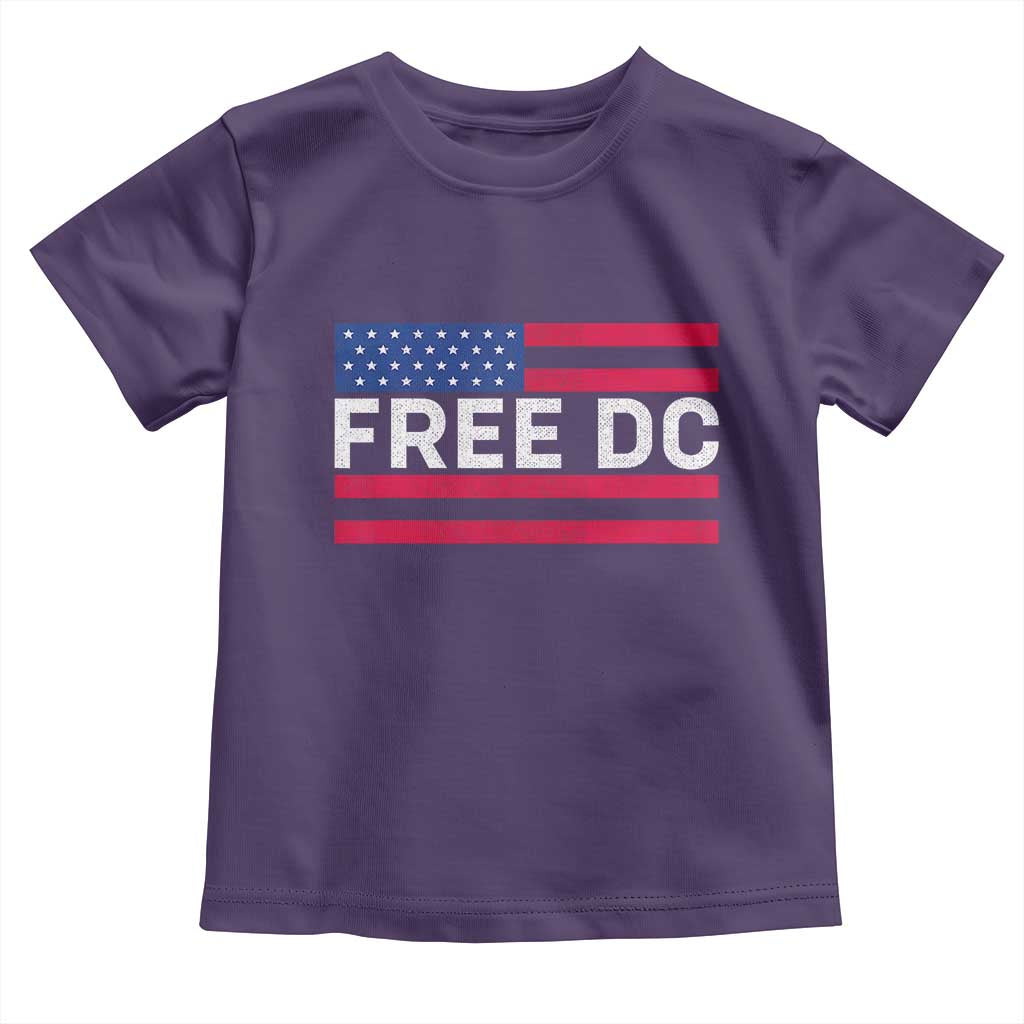 Free DC Patriotic Toddler T Shirt Defend Washington D.C. Statehood American Flag TS02 Purple Print Your Wear