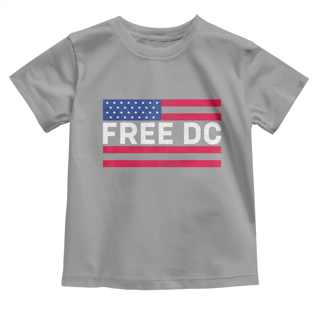 Free DC Patriotic Toddler T Shirt Defend Washington D.C. Statehood American Flag TS02 Sport Gray Print Your Wear
