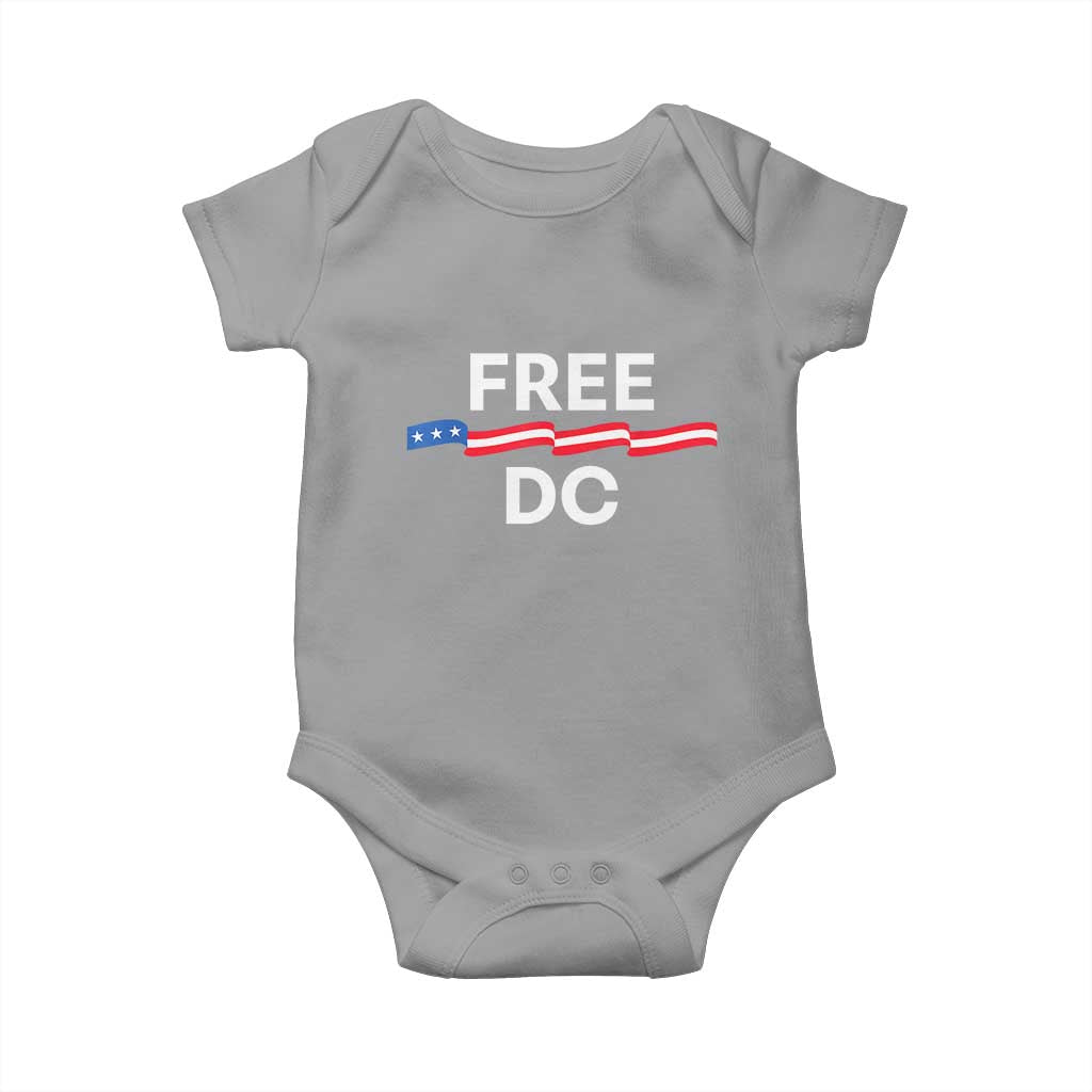 Free DC Baby Onesie Defend Washington D.C. Statehood Rights TS02 Sport Gray Print Your Wear