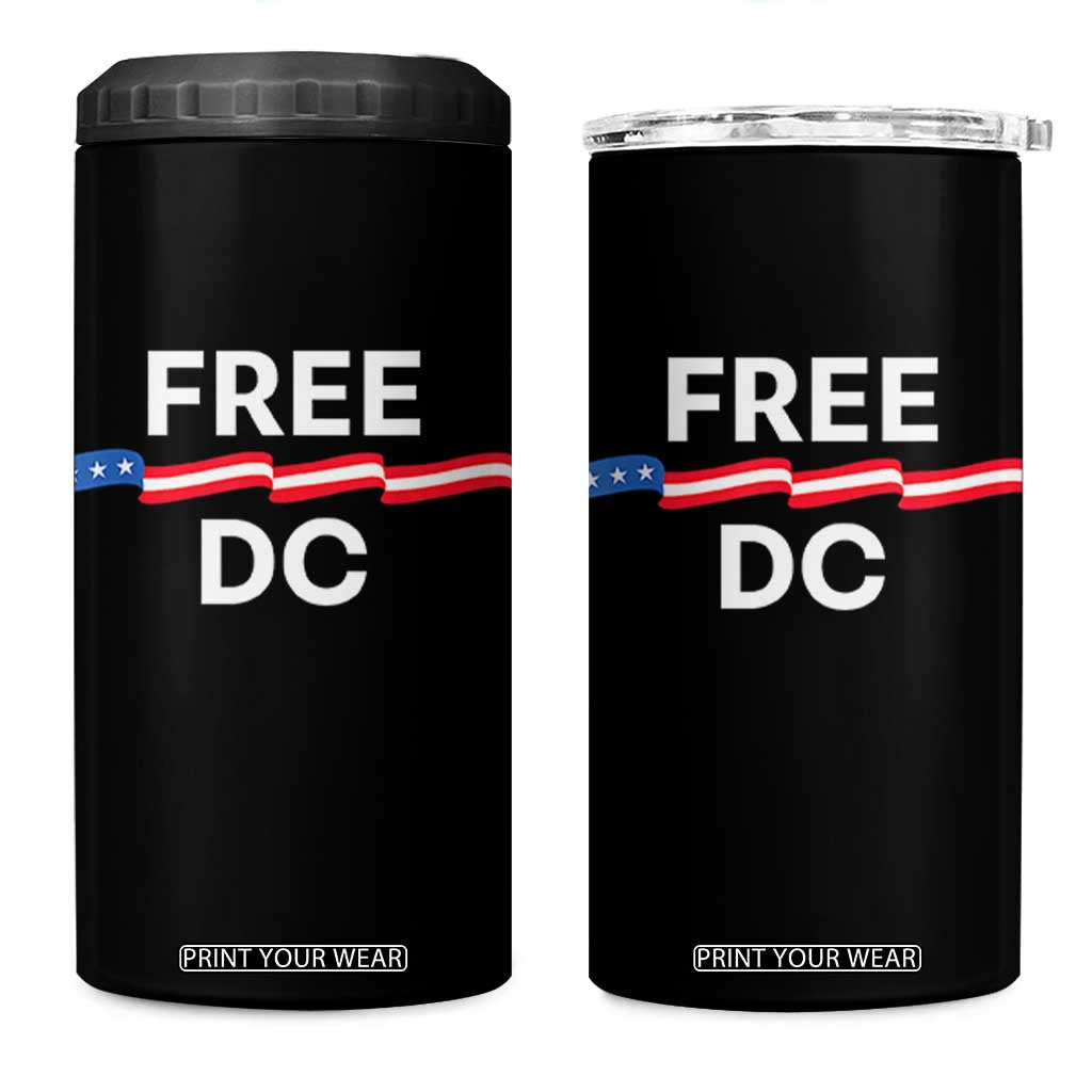 Free DC 4 in 1 Can Cooler Tumbler Defend Washington D.C. Statehood Rights TS02 One Size: 16 oz Black Print Your Wear