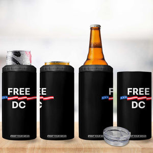 Free DC 4 in 1 Can Cooler Tumbler Defend Washington D.C. Statehood Rights TS02 Print Your Wear