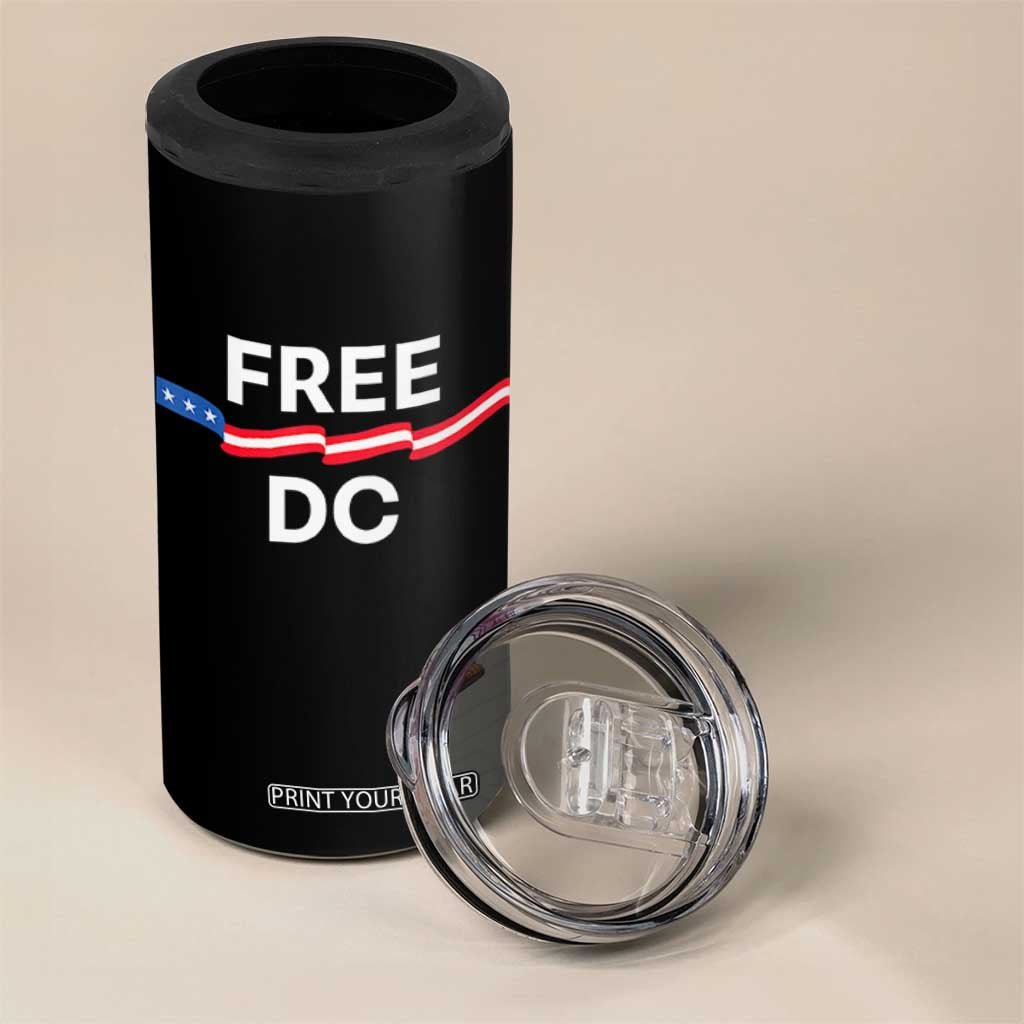 Free DC 4 in 1 Can Cooler Tumbler Defend Washington D.C. Statehood Rights TS02 Print Your Wear