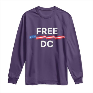 Free DC Long Sleeve Shirt Defend Washington D.C. Statehood Rights TS02 Purple Print Your Wear