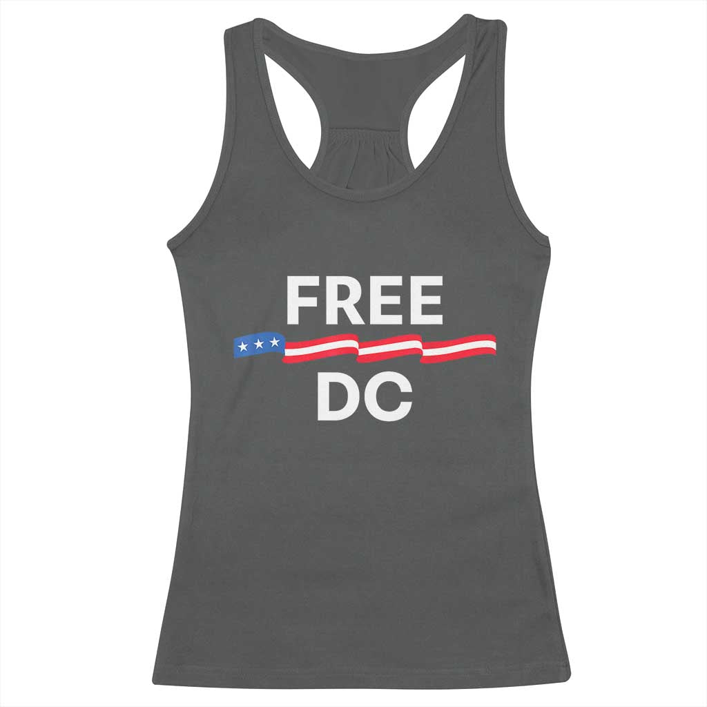 Free DC Racerback Tank Top Defend Washington D.C. Statehood Rights TS02 Dark Heather Print Your Wear